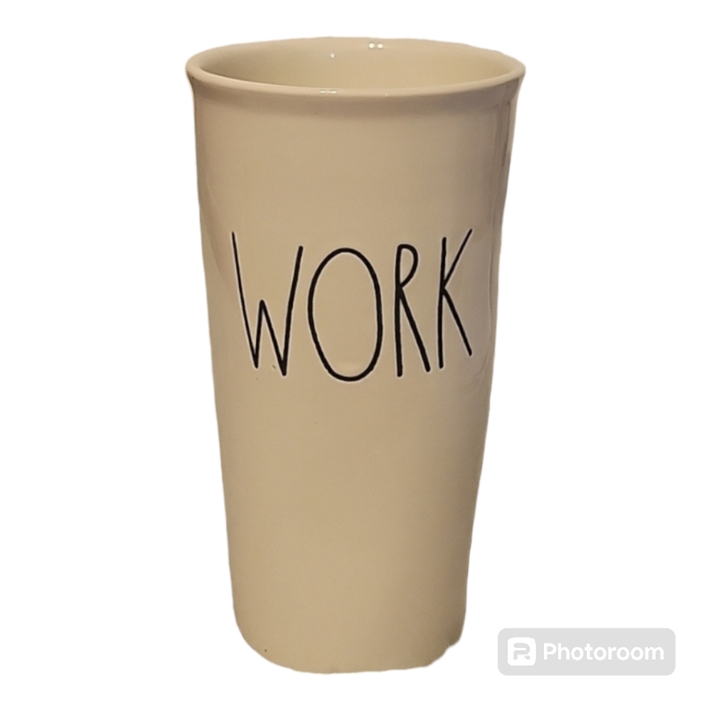 Rae Dunn Artisan Collection Ceramic Tall Tumbler For‎ a Hot/Cold Drinks No Lid